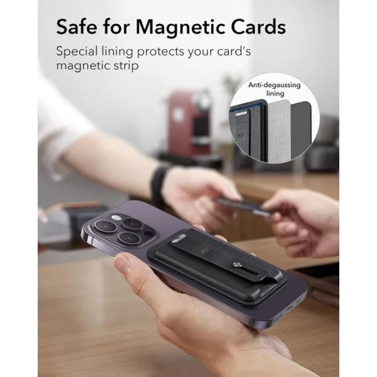 Wallet Magsafe Leather Grip Esr - Black